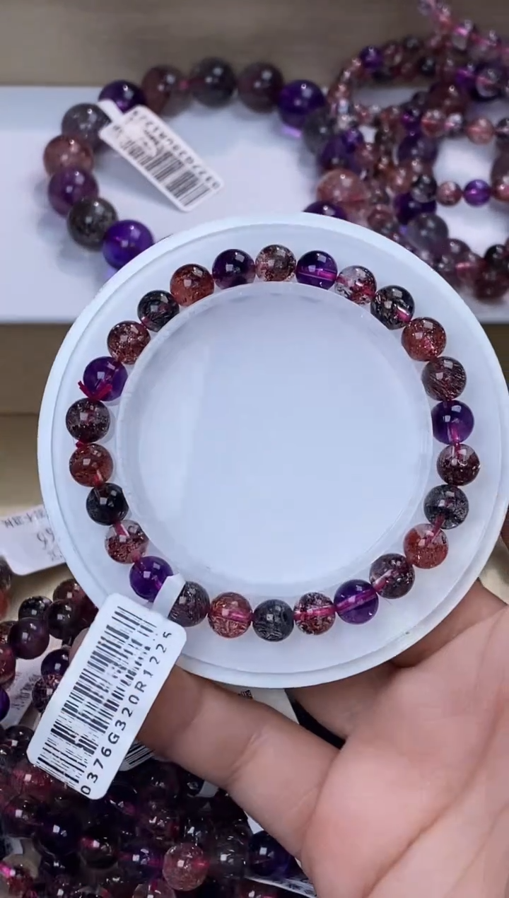 【闪购商品】水晶手串未镶嵌黑加仑超七单圈7m+