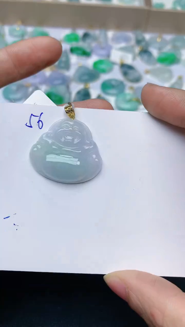 【闪购商品】翡翠颈饰18K金镶嵌天然翡翠A货    