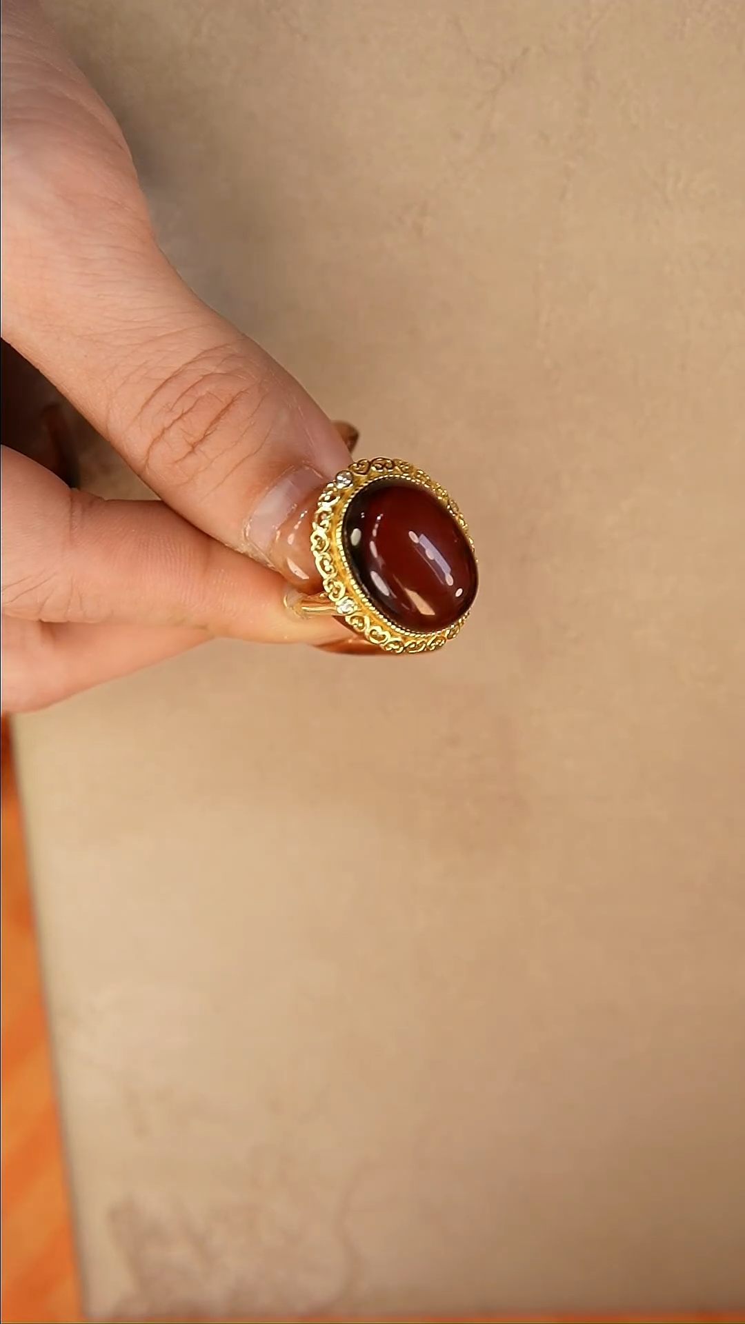 【闪购商品】血珀戒指银S925镶嵌戒指