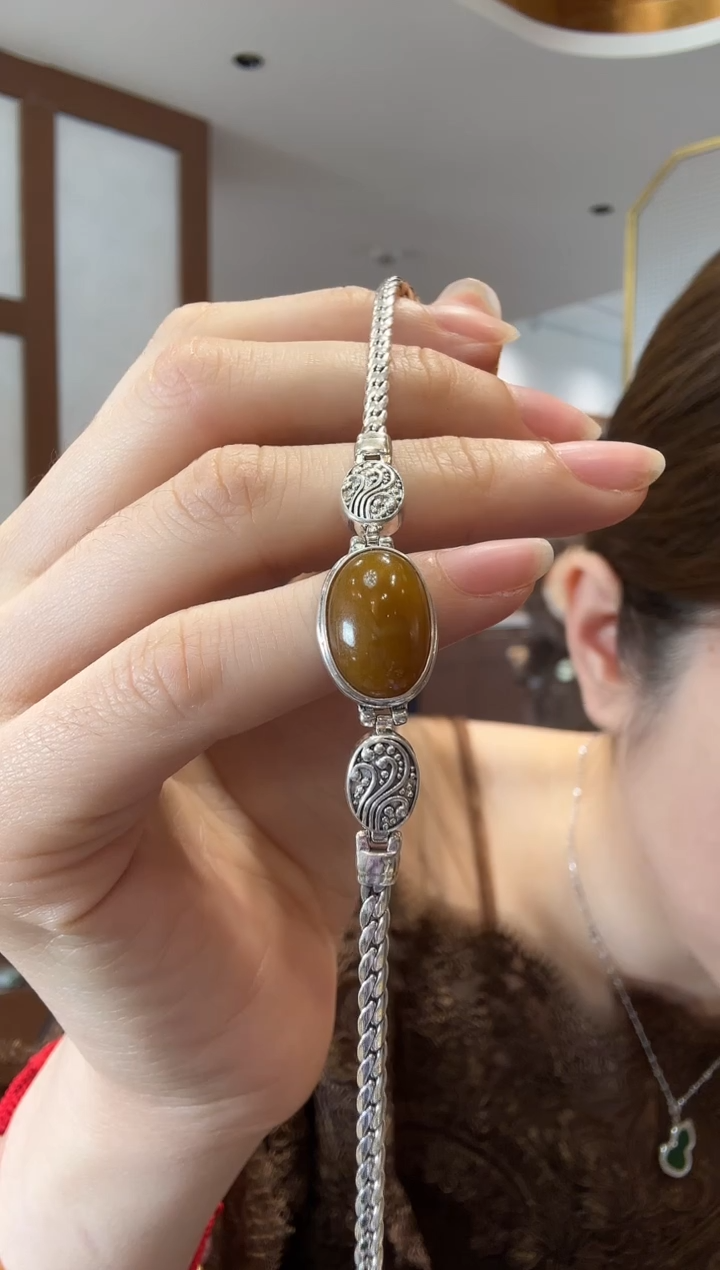 【闪购商品】翡翠手链银S925镶嵌银镶