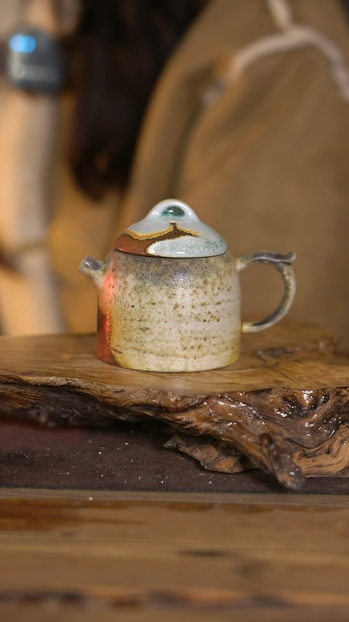 景德镇纯柴烧  秦权壶 120cc 47