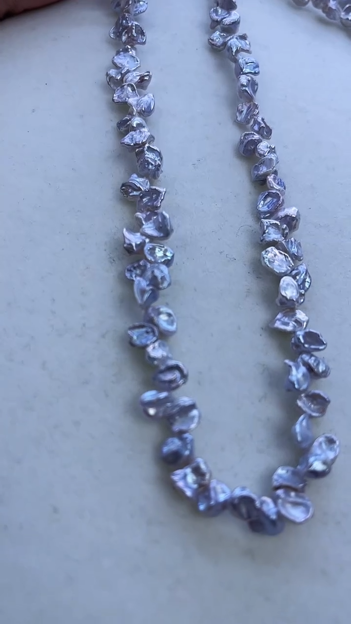 【闪购商品】淡水珍珠项链银S925镶嵌595定制