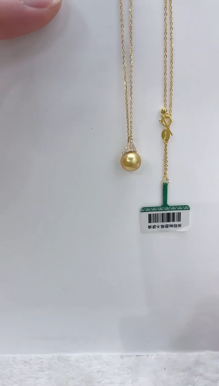 【闪购商品】海水珍珠吊坠(不含链)18K金镶嵌海水珍珠吊坠