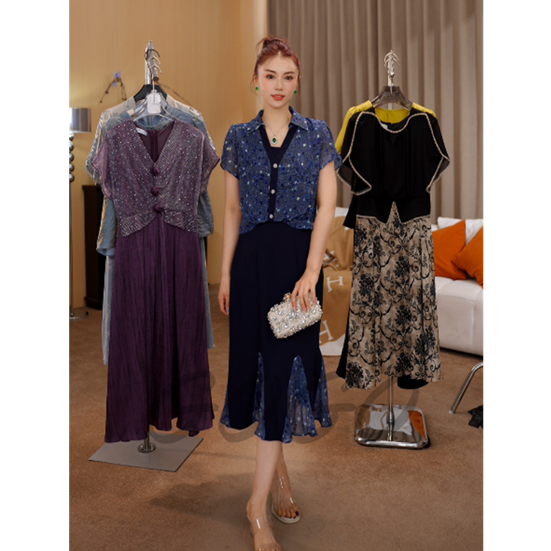 G6660高档时尚洋气波点连衣裙夏季2025新款女装法式设计感裙子