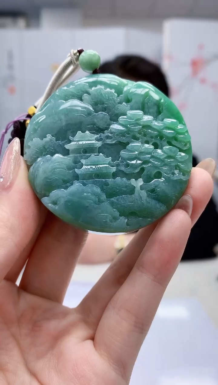 【闪购商品】定制翡翠未镶嵌5060jw-毛货挂件364