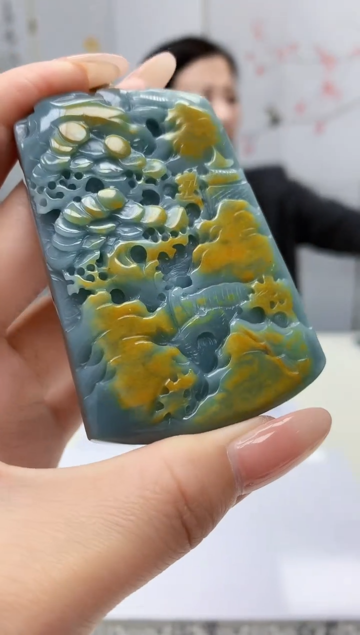 【闪购商品】定制翡翠未镶嵌4852jj-毛货挂件9