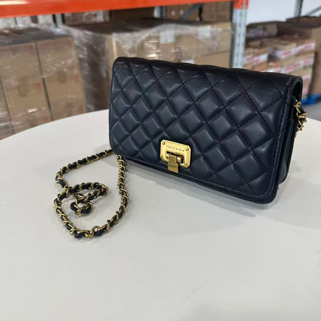 【20x9cm】摩瑟DP【KC手包小菱格纹-黑色】HAZC女包小方包手包