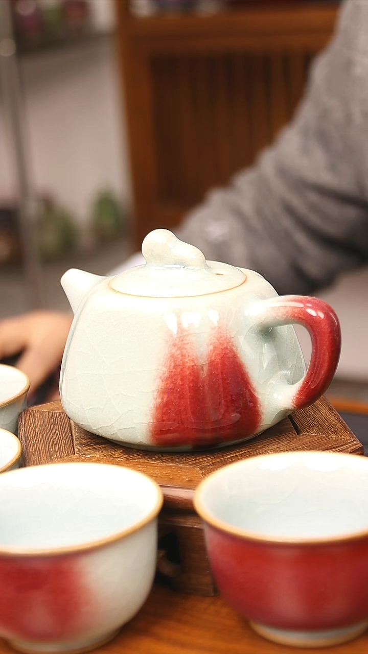【闪购商品】瓷片钧尚源钧瓷一壶四杯