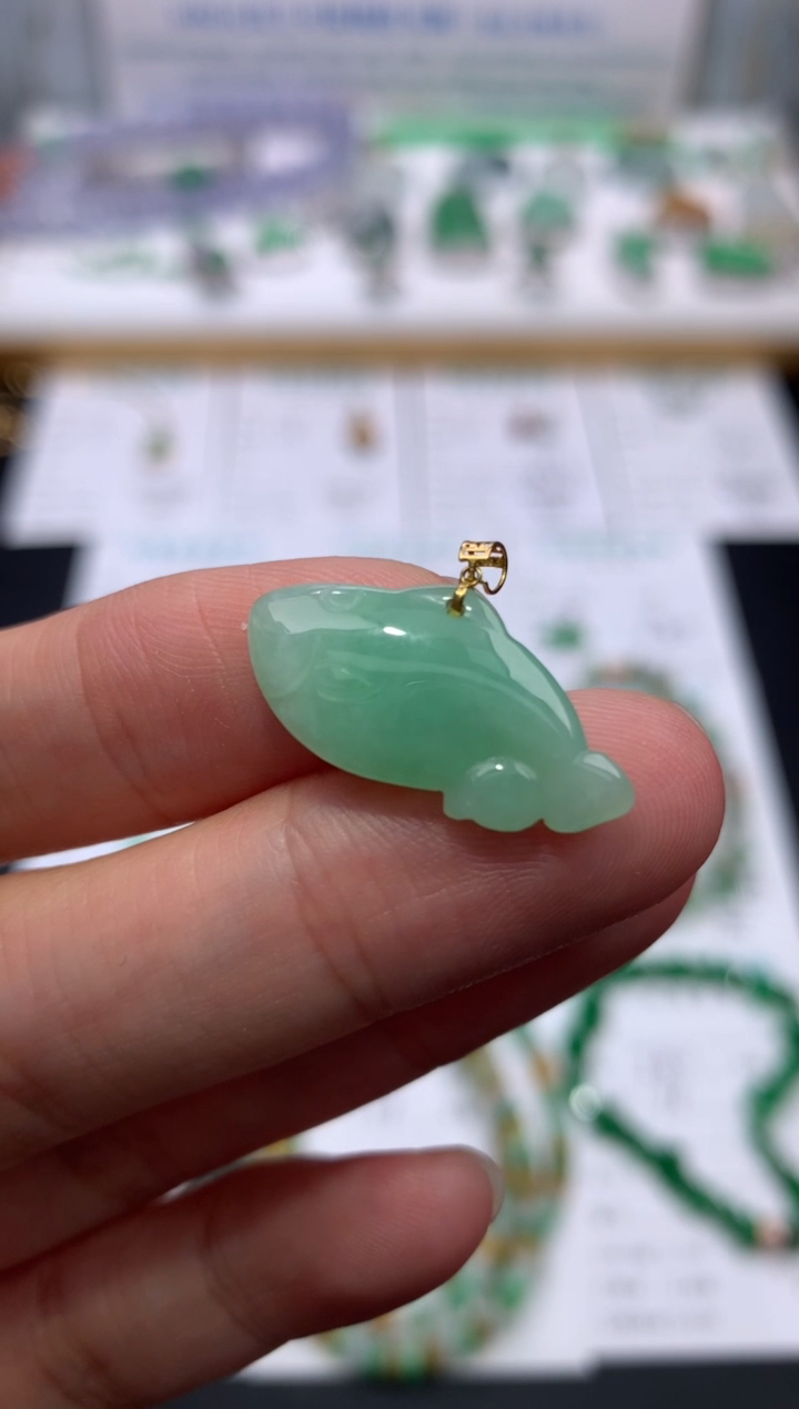 【闪购商品】定制翡翠18K金镶嵌模式推广期24小时鉴赏期