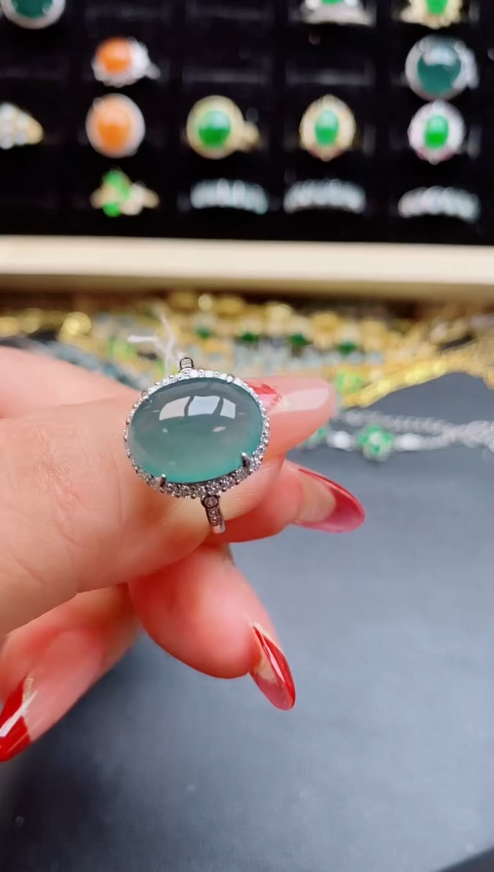 【闪购商品】翡翠戒指银S925镶嵌50805051