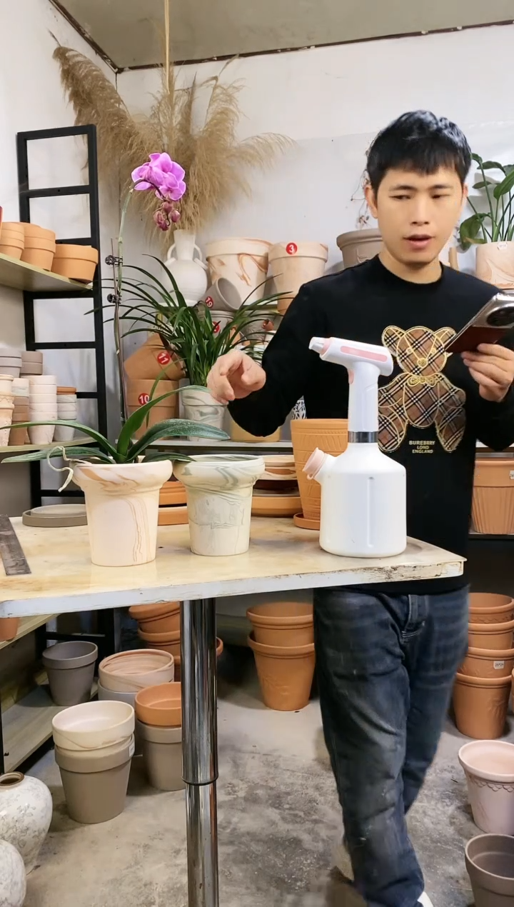 【闪购商品】红陶13*13蘑菇盆双色组合 2盆无托