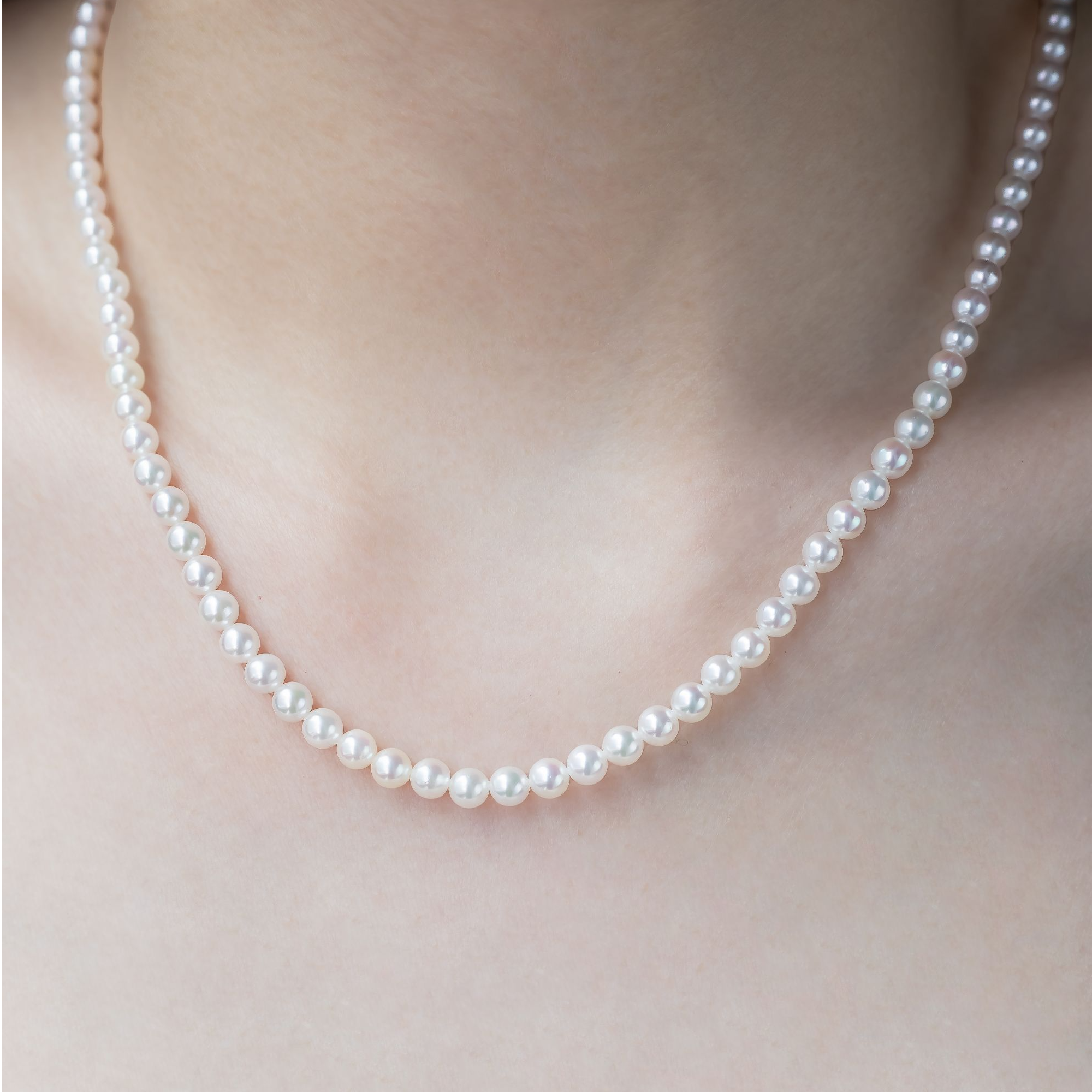 AKOYA【年终特供】海水珍珠baby项链S925银爪扣4.5-5时尚SP百搭白色