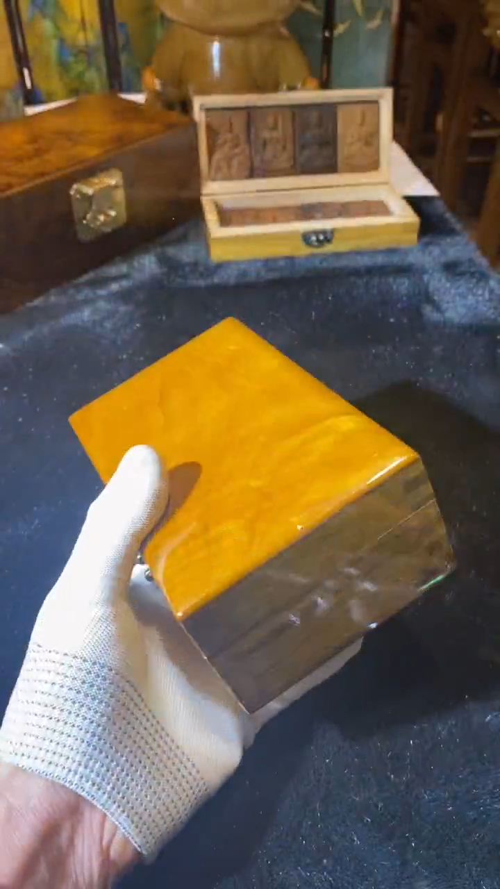 金丝楠182金丝楠木制品金砖盒（微瑕