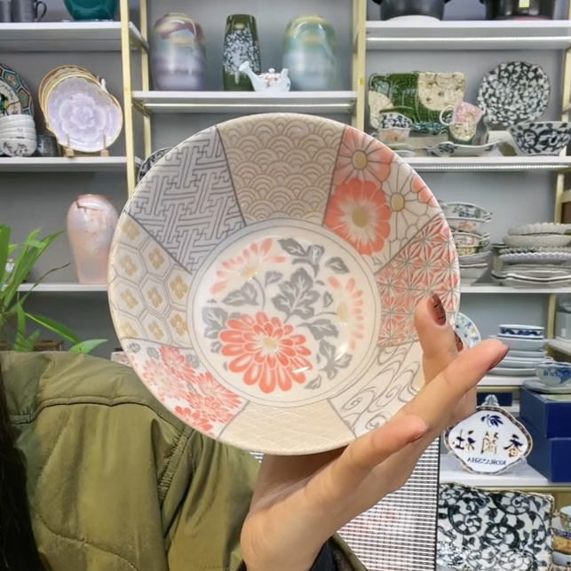 【单支】日本进口美浓烧吉祥瑞多用碗15.5cm