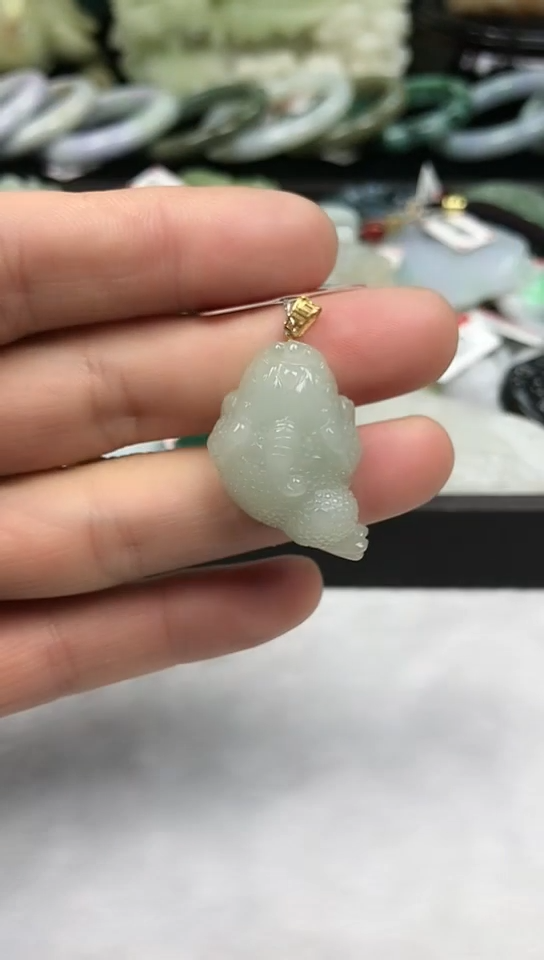 【闪购商品】翡翠吊坠(赠链)18K金镶嵌貔貅