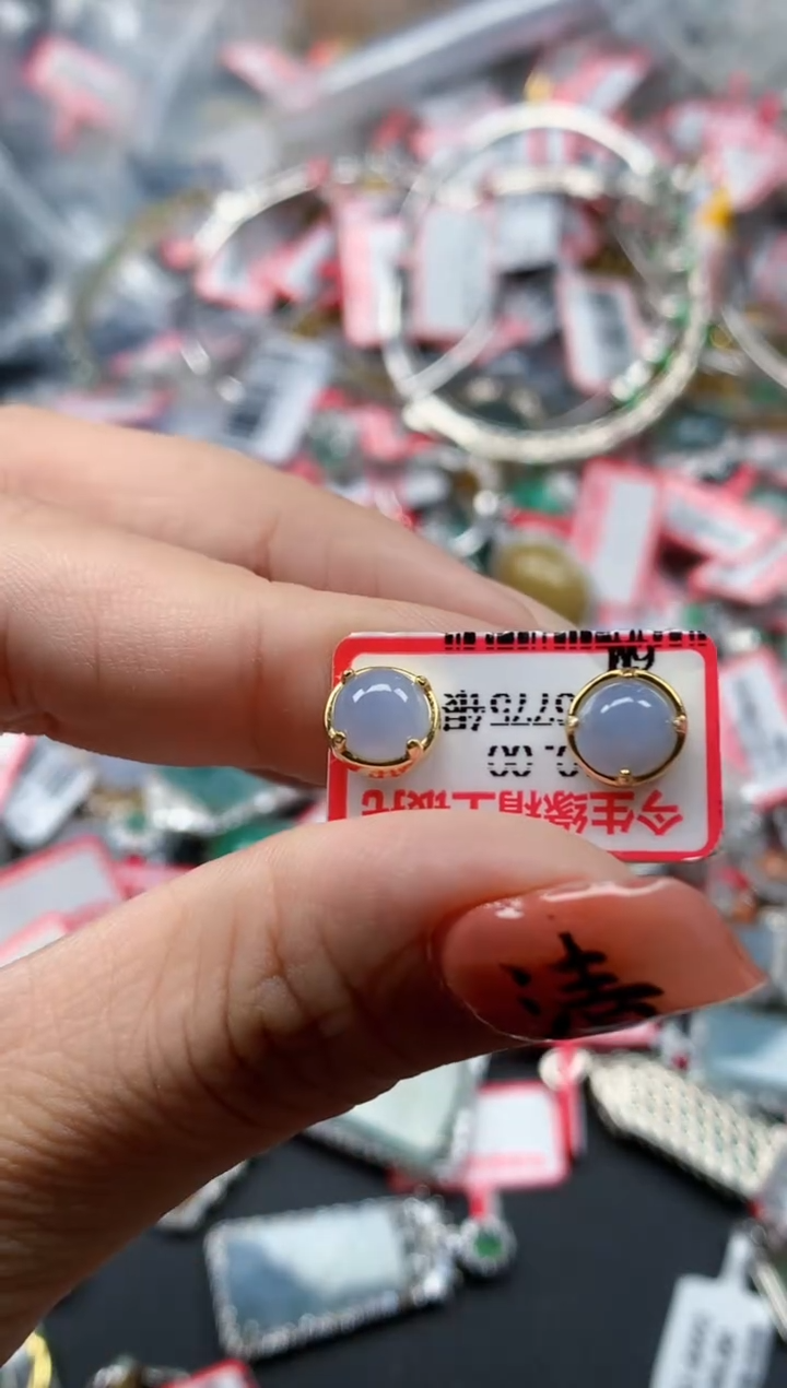 银S925镶嵌戒指翡翠天然A货缅甸翡翠