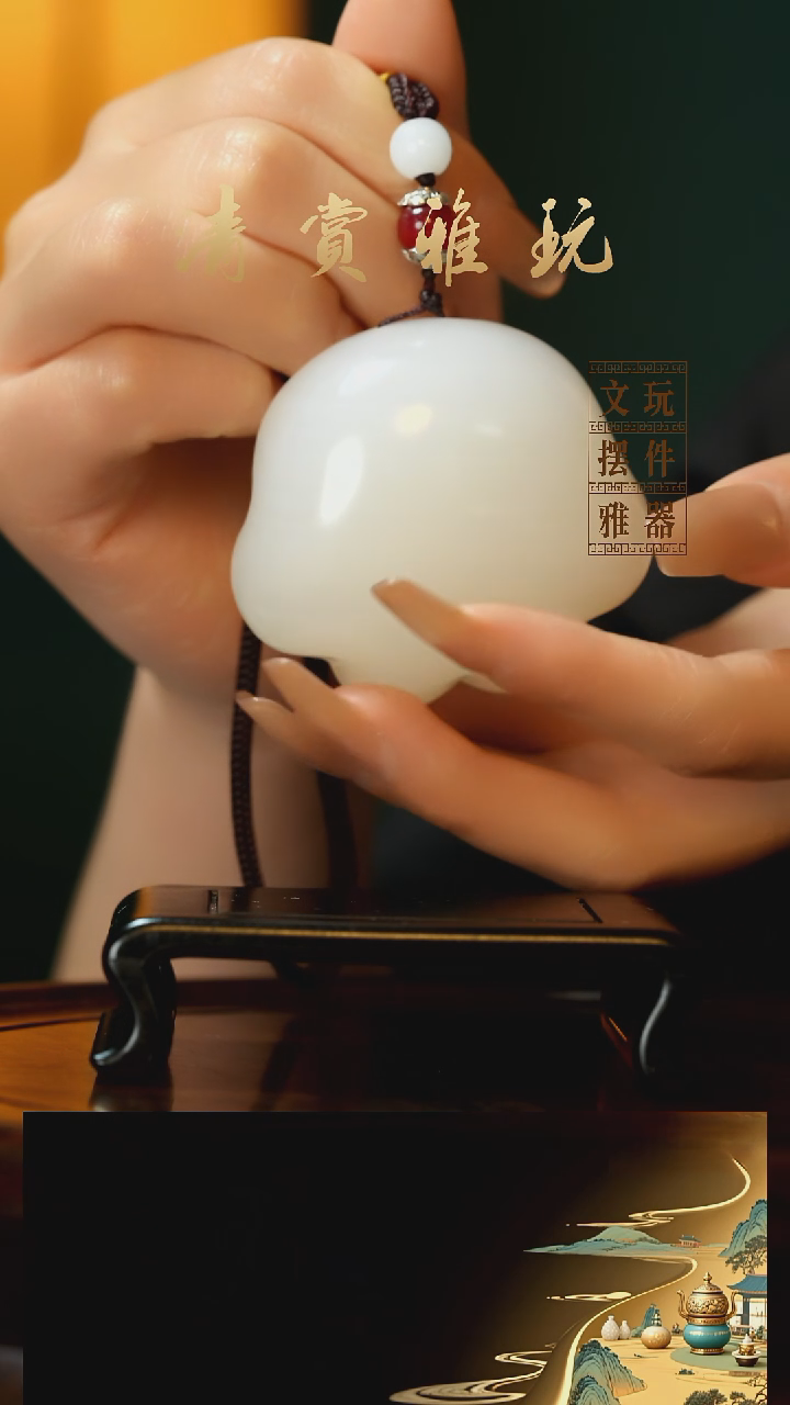玉《猫爪》手把件摆件