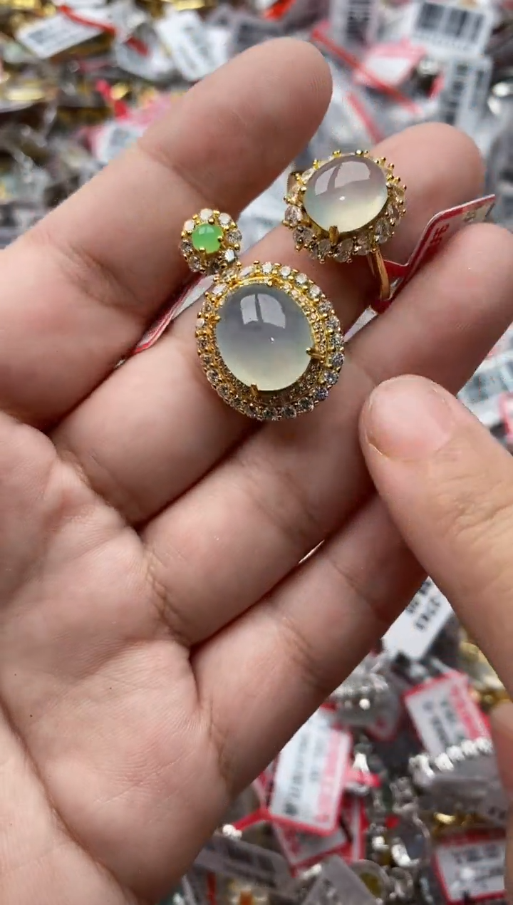 【闪购商品】翡翠戒指银S925镶嵌11111---9