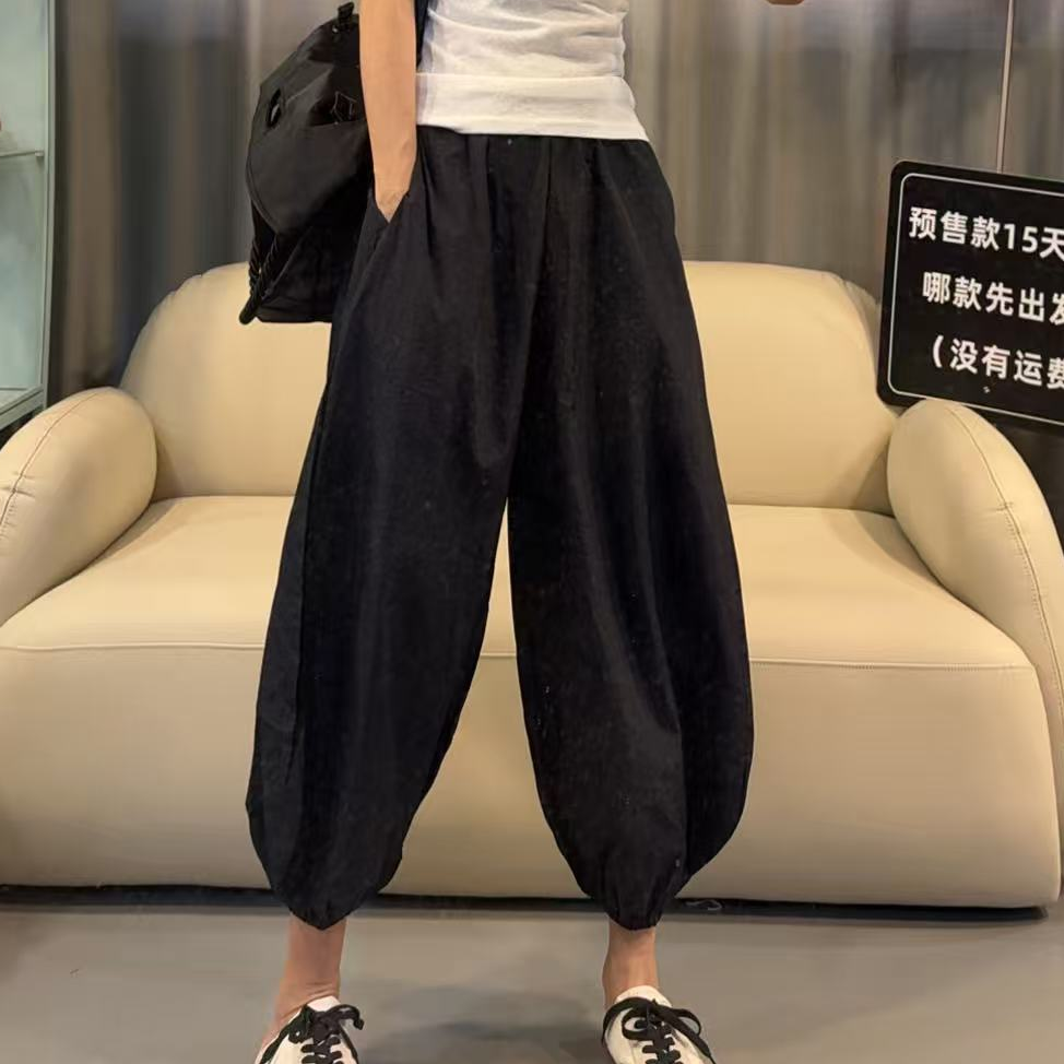 【文乐乐】夏季新款韩版洋气个性时尚潮流百搭休闲裤气球裤