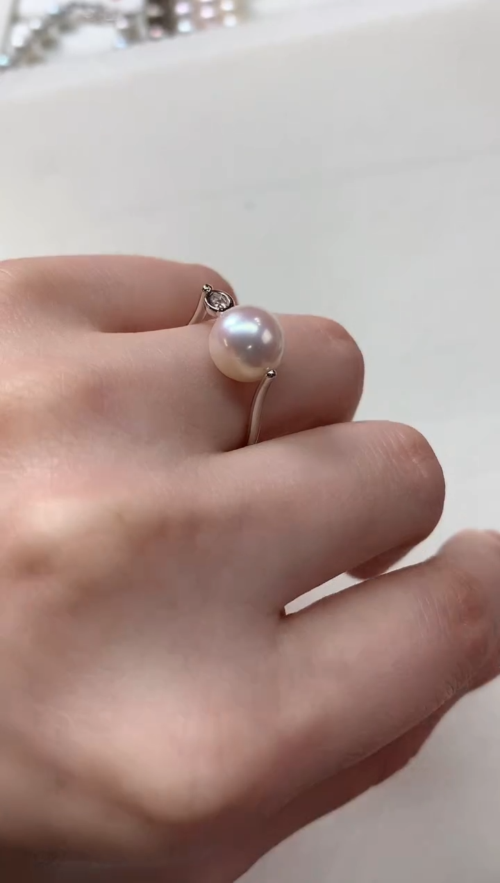 【闪购商品】海水珍珠戒指18K金镶嵌D416|2880