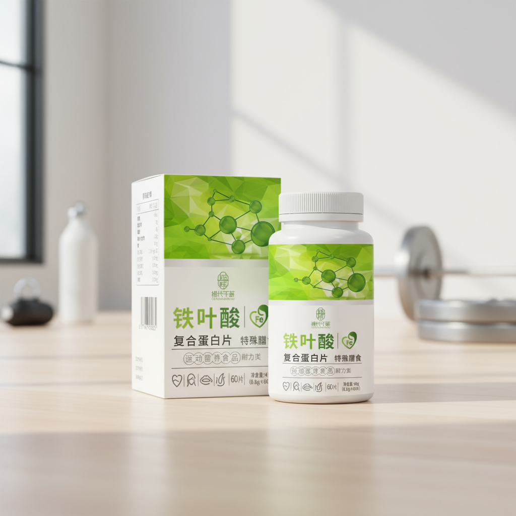 铁叶酸复合蛋白压片糖果 60粒/盒 HE