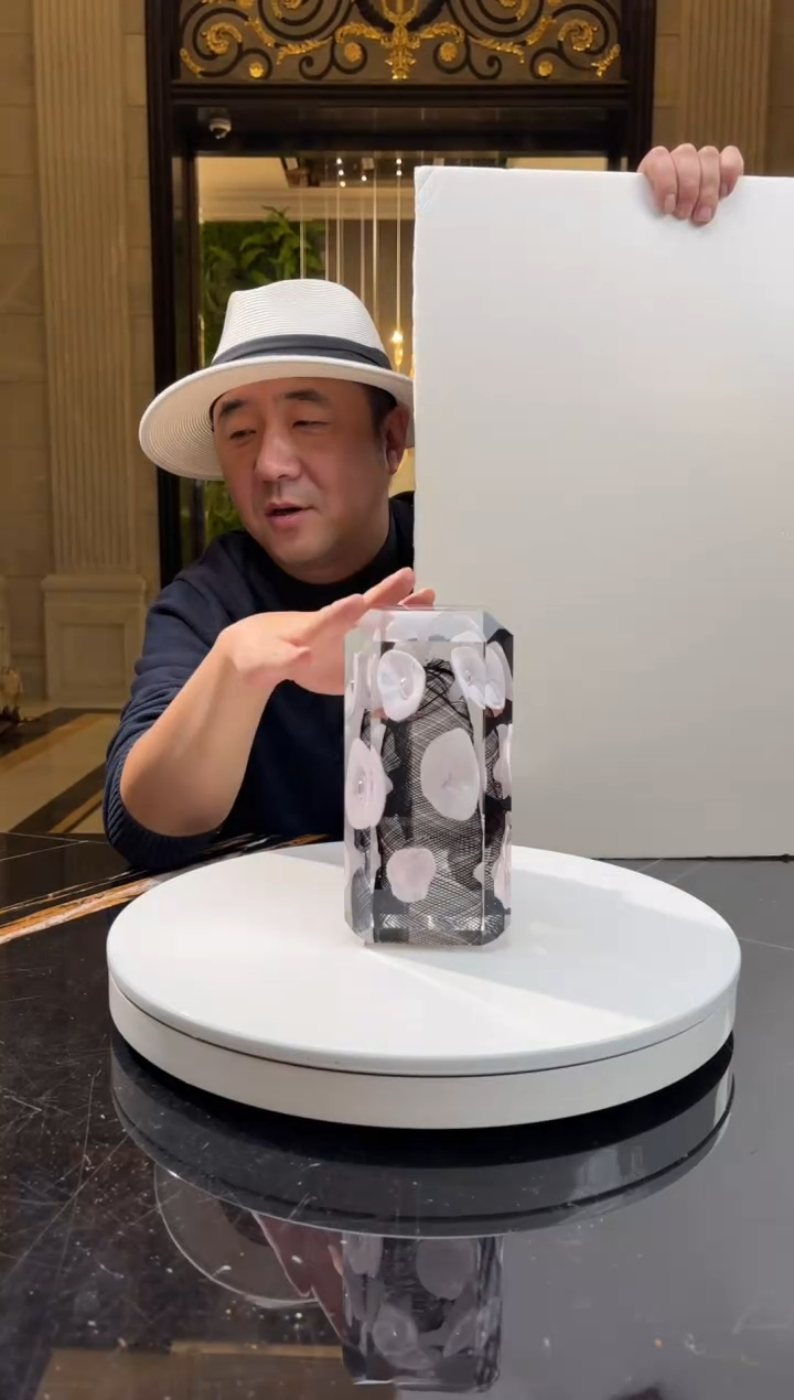 【闪购商品】茶宠AJ05042-1樱桃粉花瓣艺术摆件