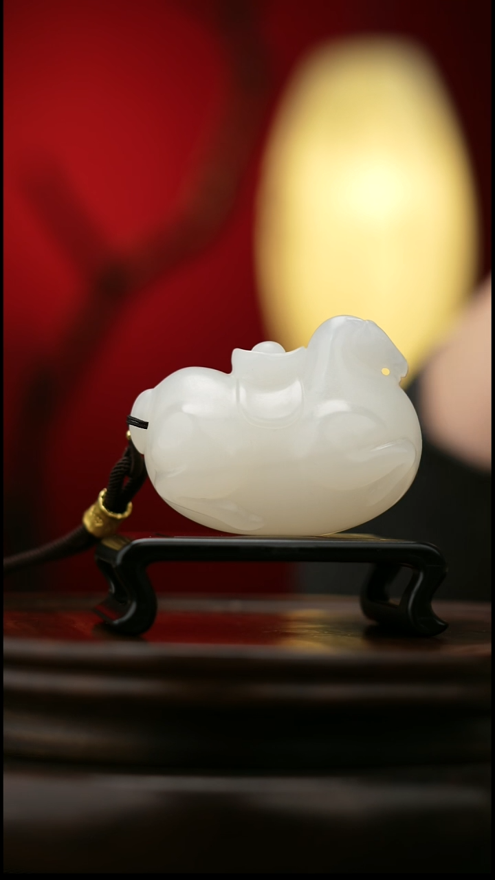 玉【马上有钱】天然玉石手把件