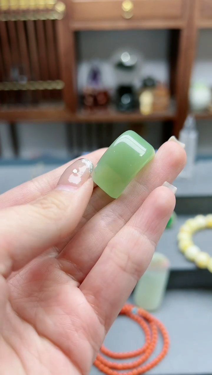 【闪购商品】和田玉指环未镶嵌和田玉指环17-18号*1 LZYS