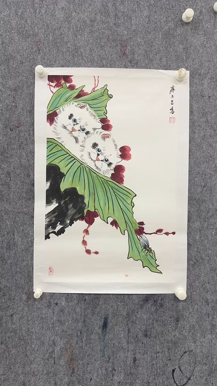 国画昌鸣2.7猫猫