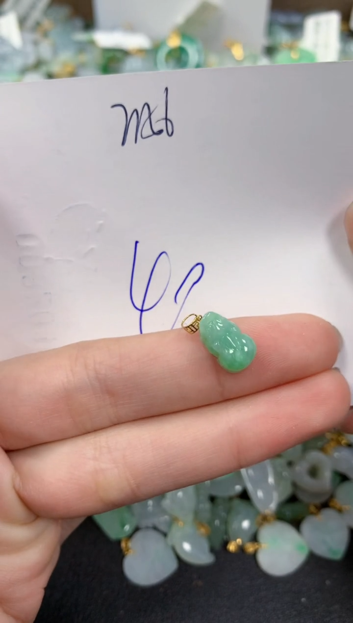 【闪购商品】翡翠颈饰18K金镶嵌 天然翡翠A货