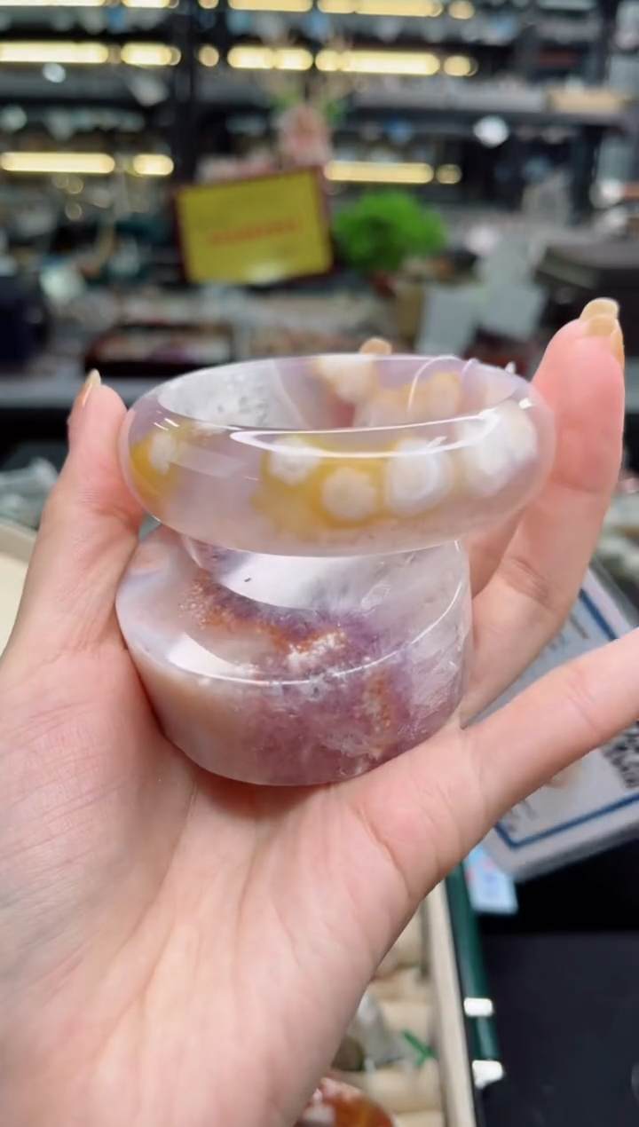 【闪购商品】石英质玉手镯未镶嵌60圈口（赠品镯心）S9303