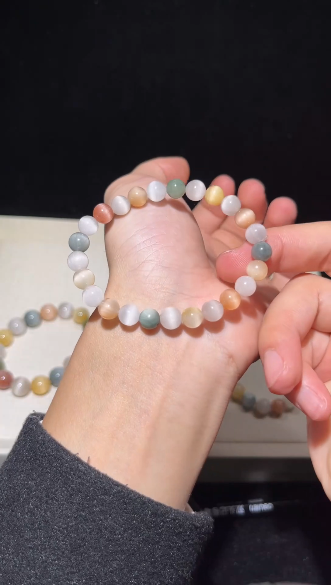 未镶嵌手串水晶47彩兔毛出厂价默认微瑕7+