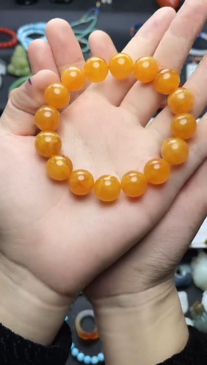 手串蜜蜡未镶嵌圆珠手串06