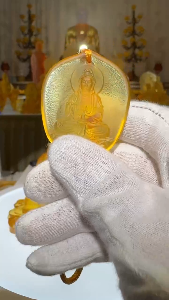 手工艺品琉璃匠门琉璃观音挂件