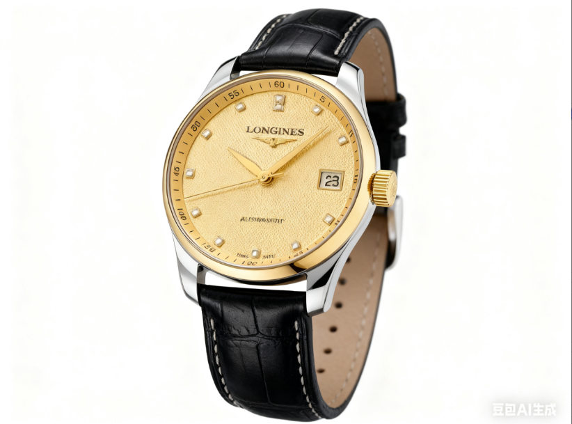 99新 Longines/浪琴  L2.518.5.37.7/名匠系列518金盘钻刻后配扣