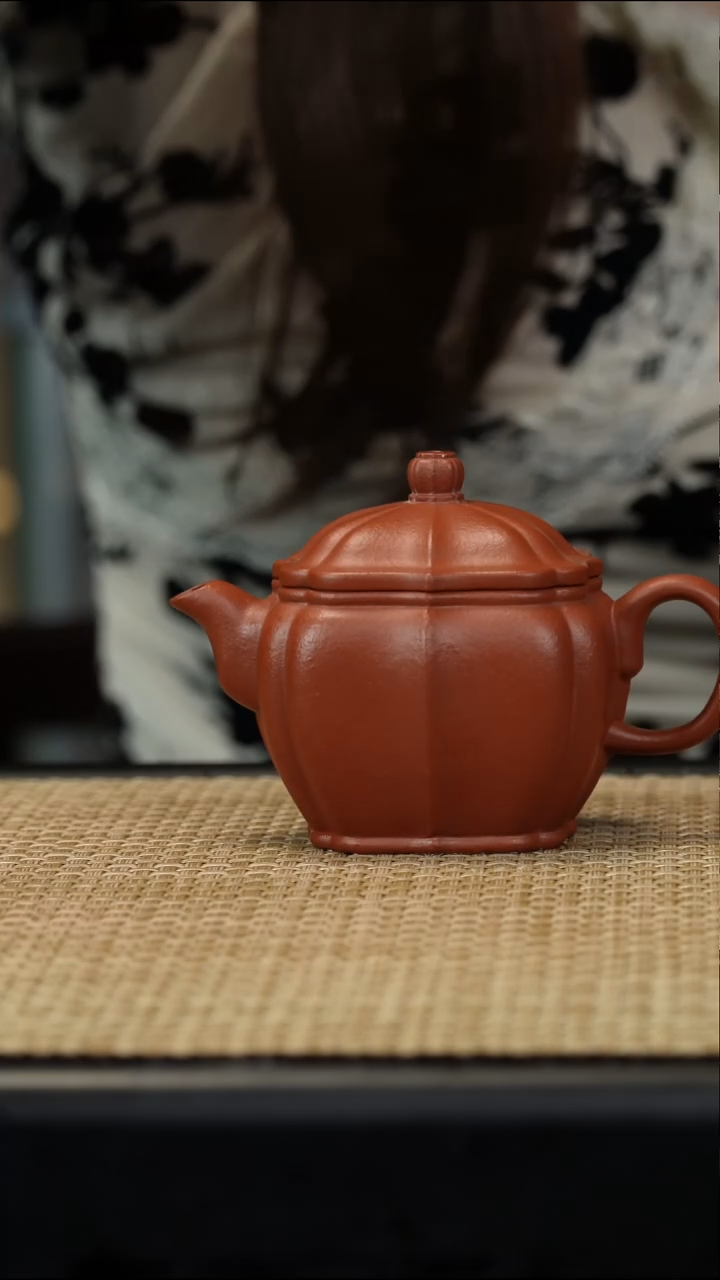 紫砂茶壶生砂筋纹汉瓦100cc