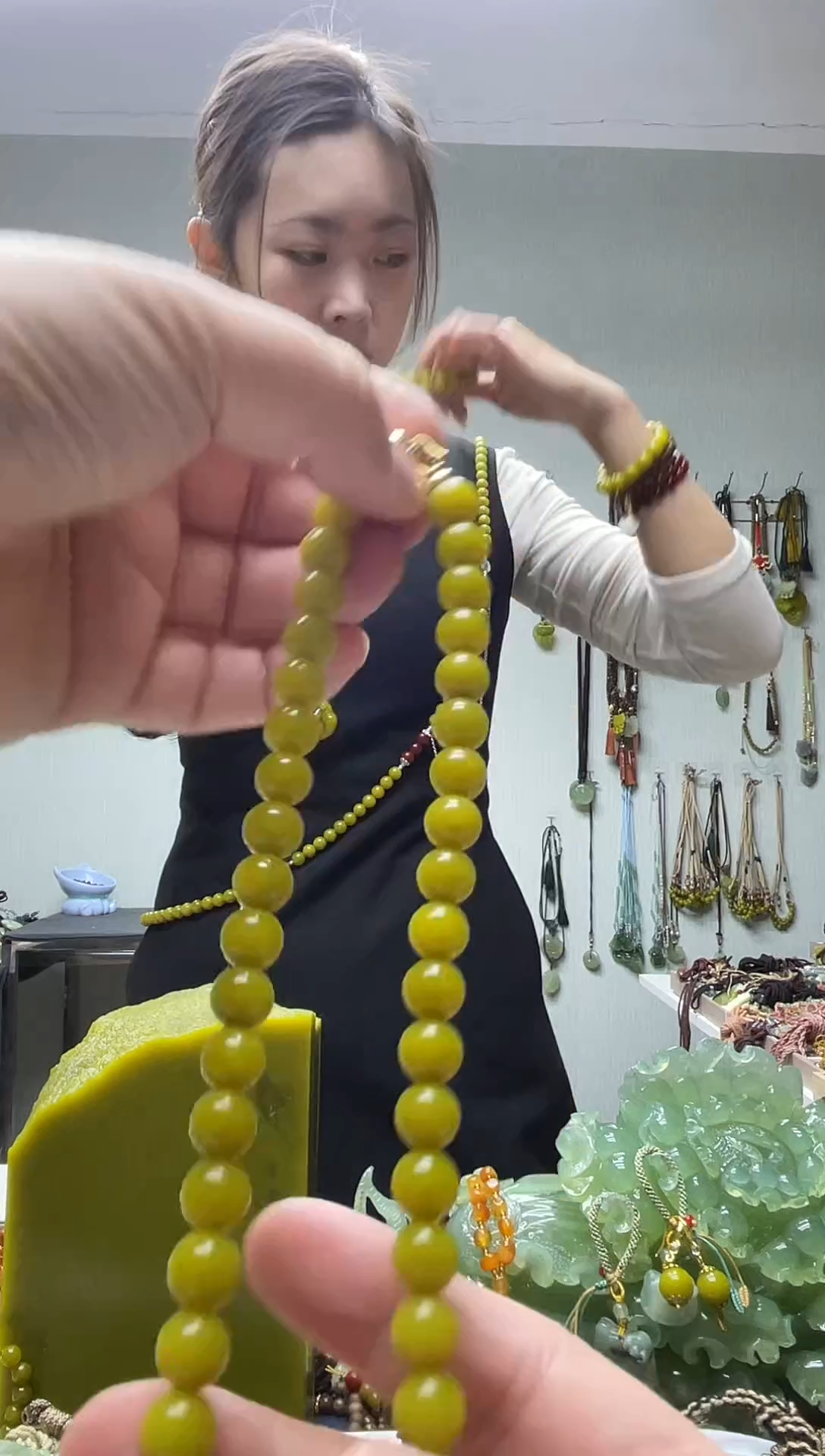 未镶嵌岫玉颈饰多样性发货 拍一发一妈妈链