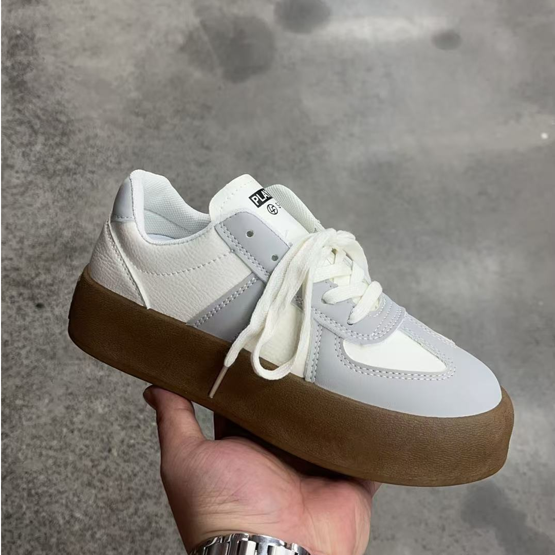 小白鞋女2025新款爆款百搭休闲女德训板鞋 4748