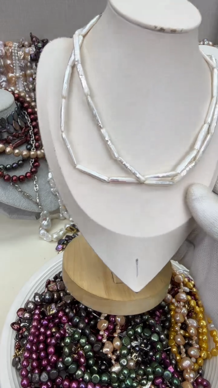 颈饰银S925镶嵌淡水珍珠1