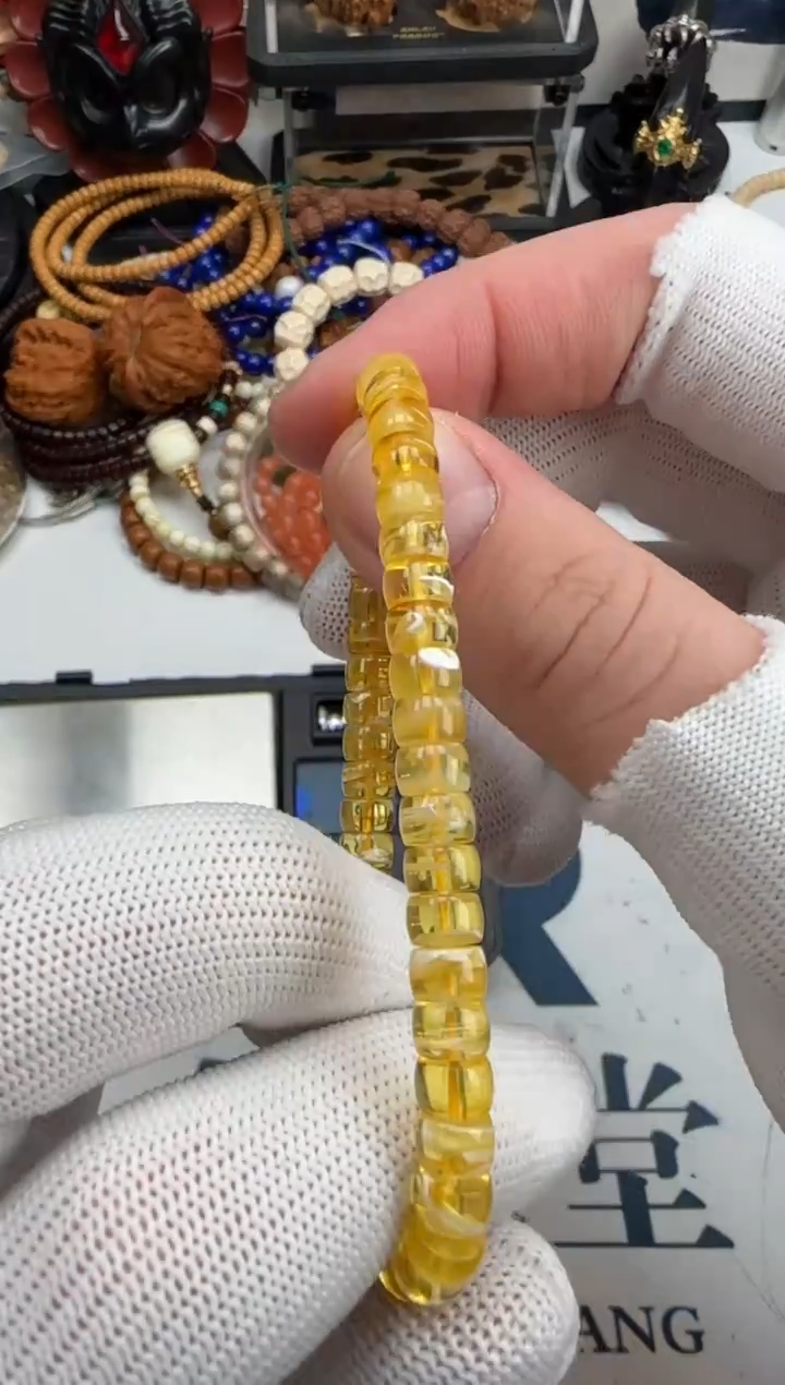 手串蜜蜡未镶嵌蜜蜡单圈