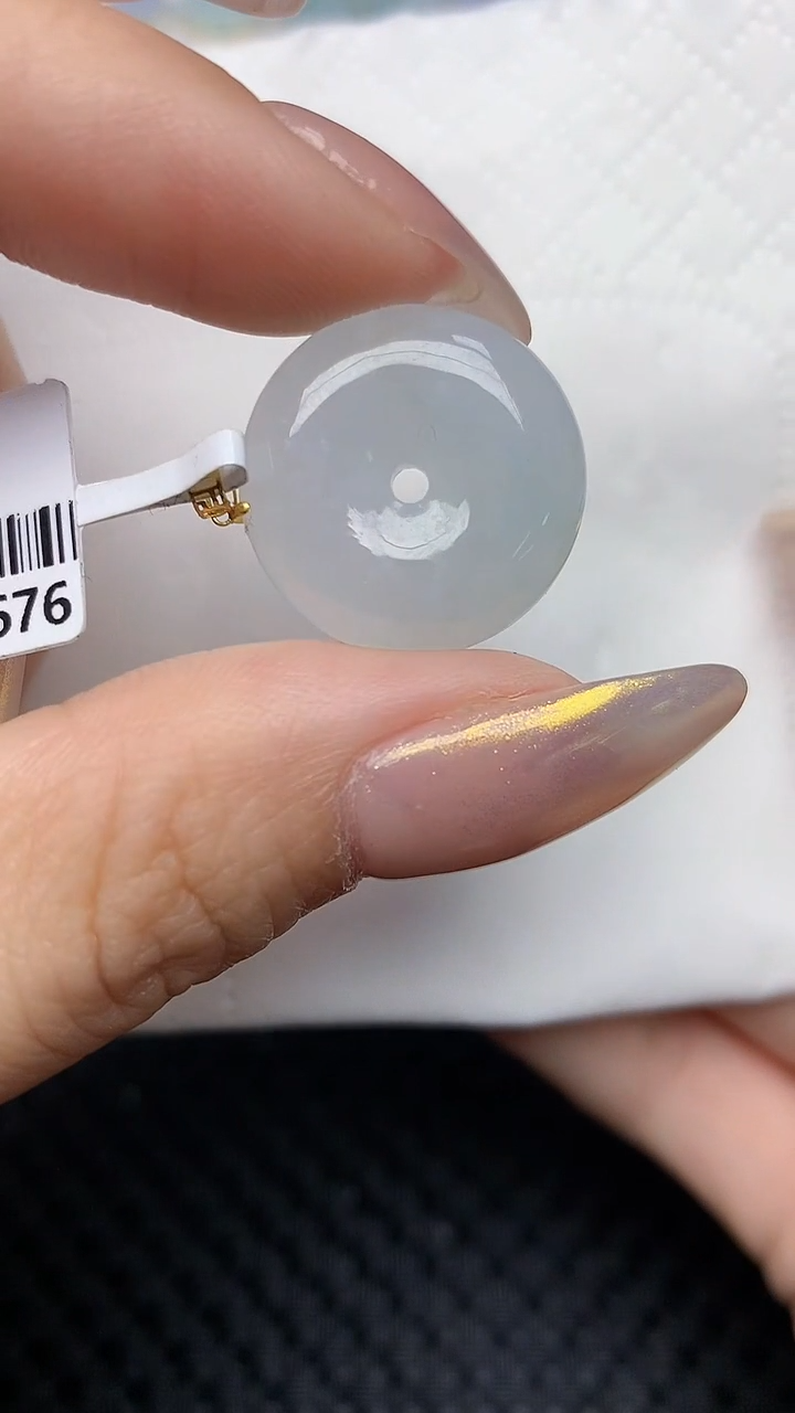 【闪购商品】翡翠颈饰18K金镶嵌天然翡翠a货