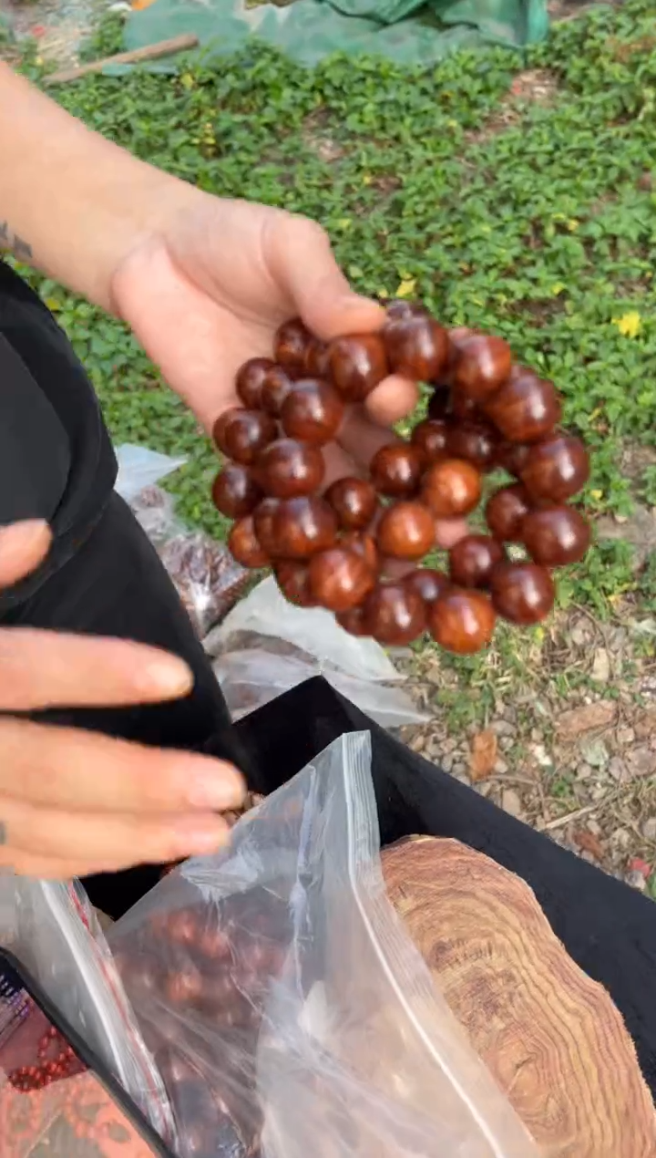 黄花梨/降香黄檀A005虎皮纹1.8圆珠手串118多样性发一