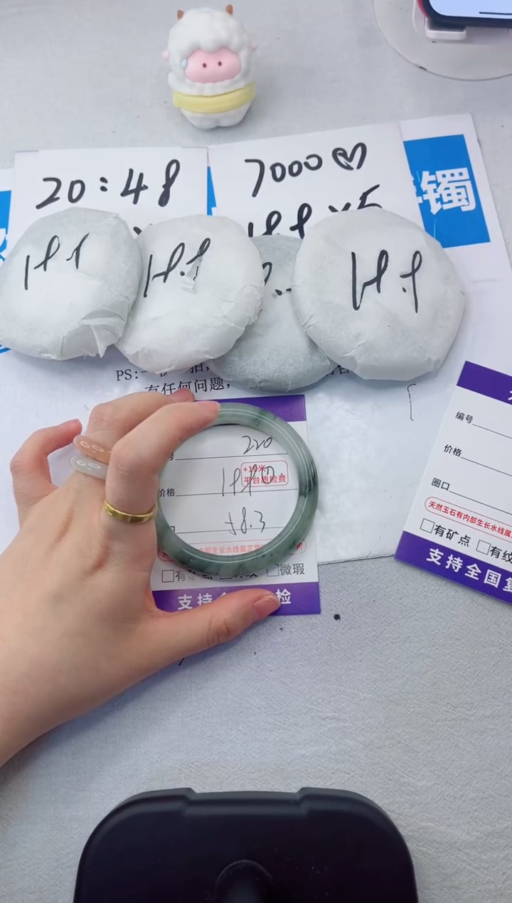 【闪购商品】石英质玉手镯合金220-56.3