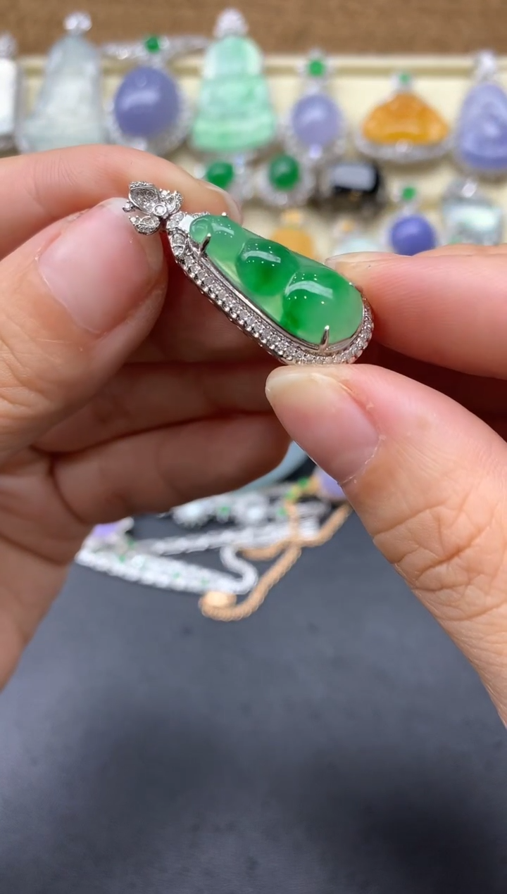 【闪购商品】翡翠颈饰18K金镶嵌451-中国好珍宝