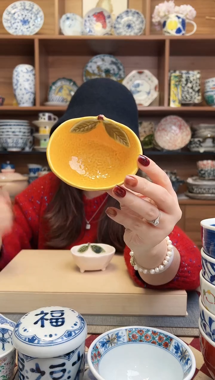 ゆず小付（オレンジ）   