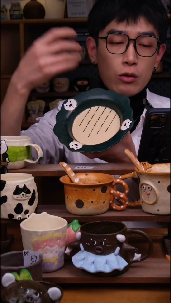 杯子陶景德镇可爱设计师款陶瓷