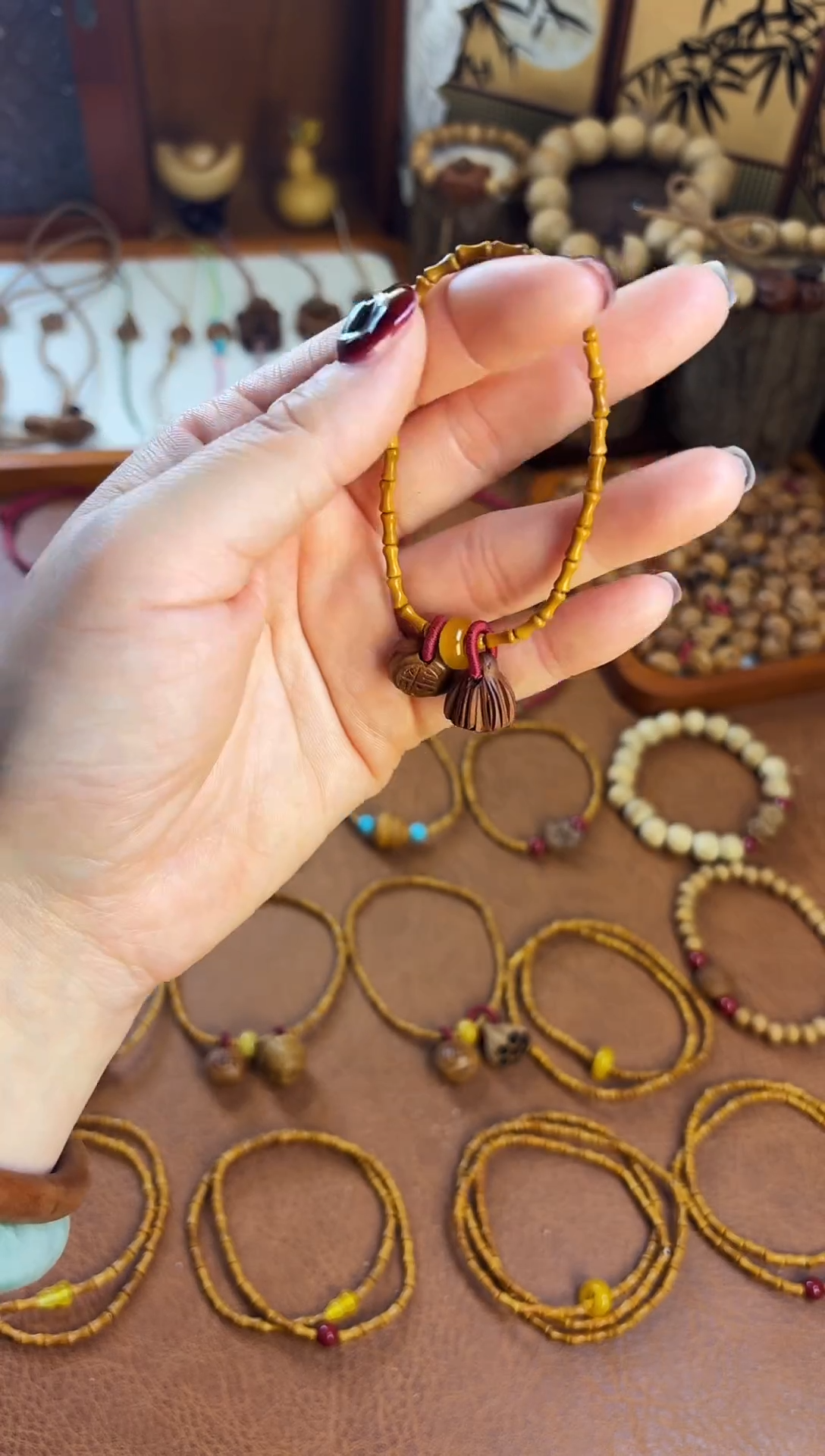 手串桃核古桃坊  单福字莲蓬 