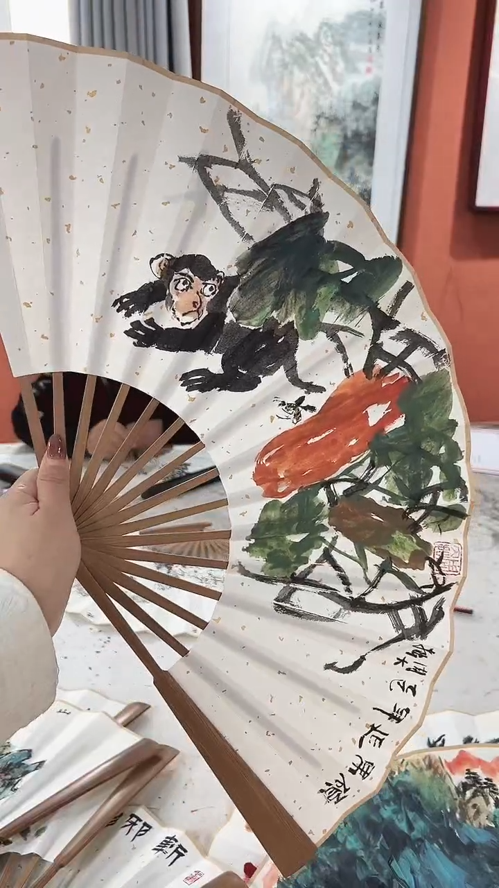 国画周大拙/国画/扇面