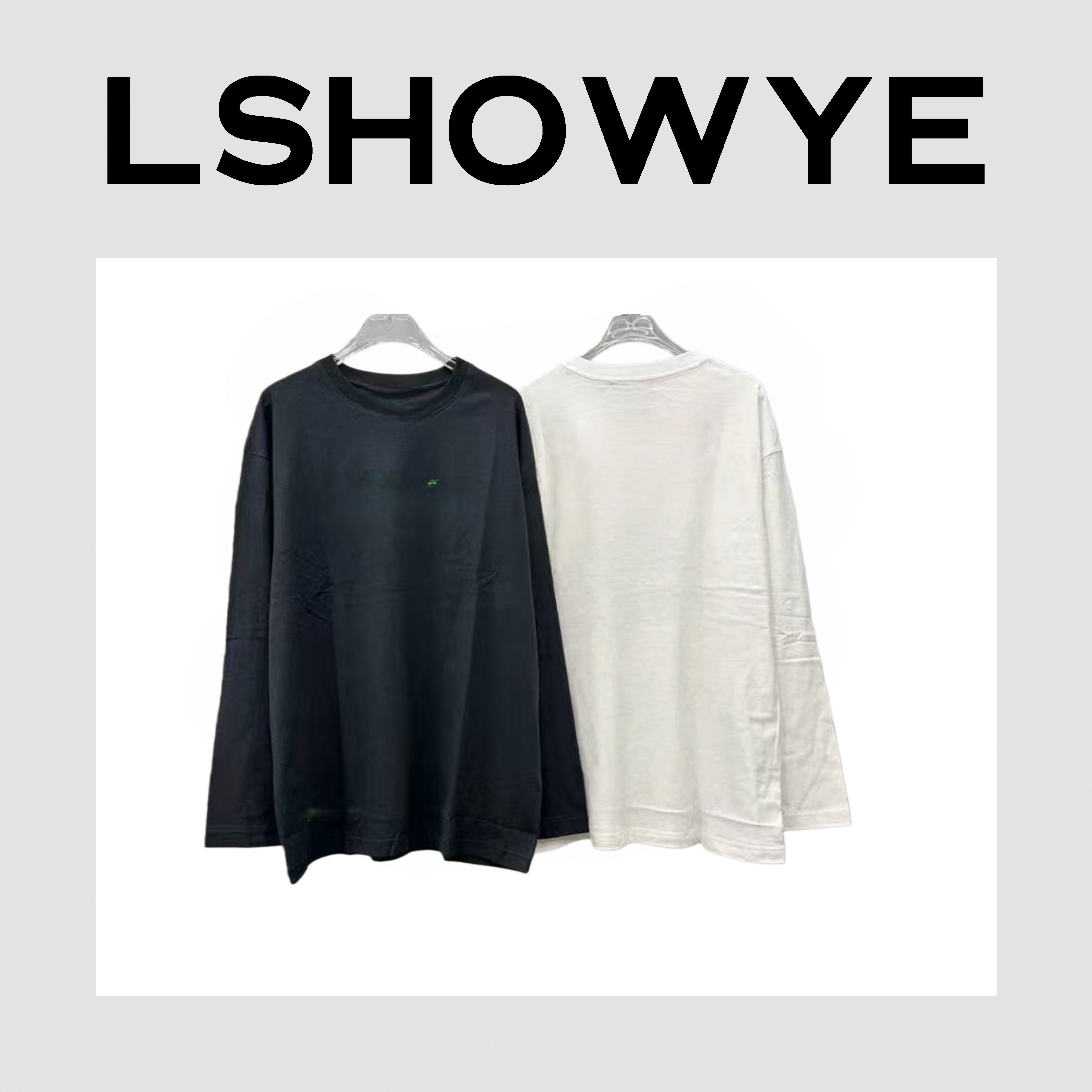 LX设计师品牌印花洗水长袖T 6FF536