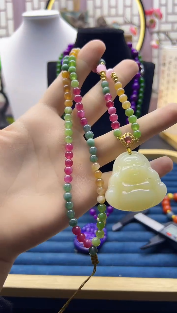 【闪购商品】和田玉颈饰14K金镶嵌X783